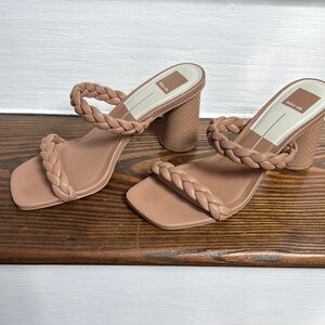 Dolce vita Tan Braided Heeled Sandals